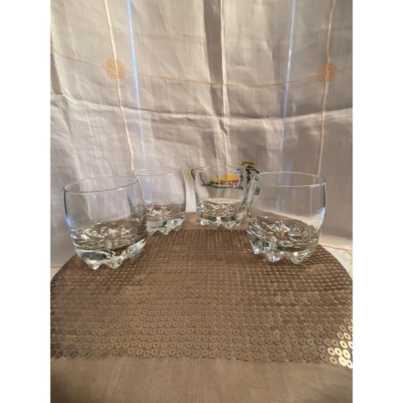 Vintage, Set of Four (4) Bormioli Italy Rocks / Scotch / Bourbon Drink Glasses - Picture 1 of 12